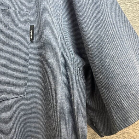 Ripzone Button Down Shirt Men Size 2XL Blue Short Sleeve Logo Chest Pocket - Picture 6 of 11